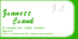 zsanett csank business card
